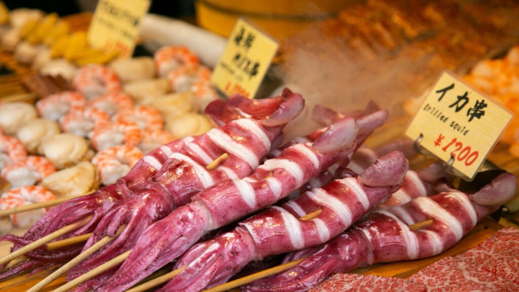 Sea food at Tsukiji Market