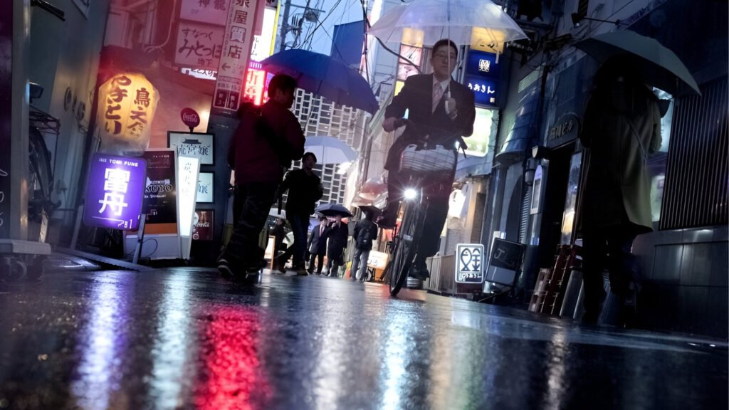 Tokyo during rain