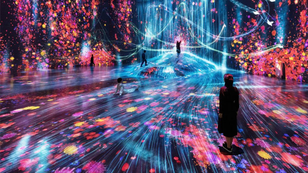 Digital art at teamLab borderless