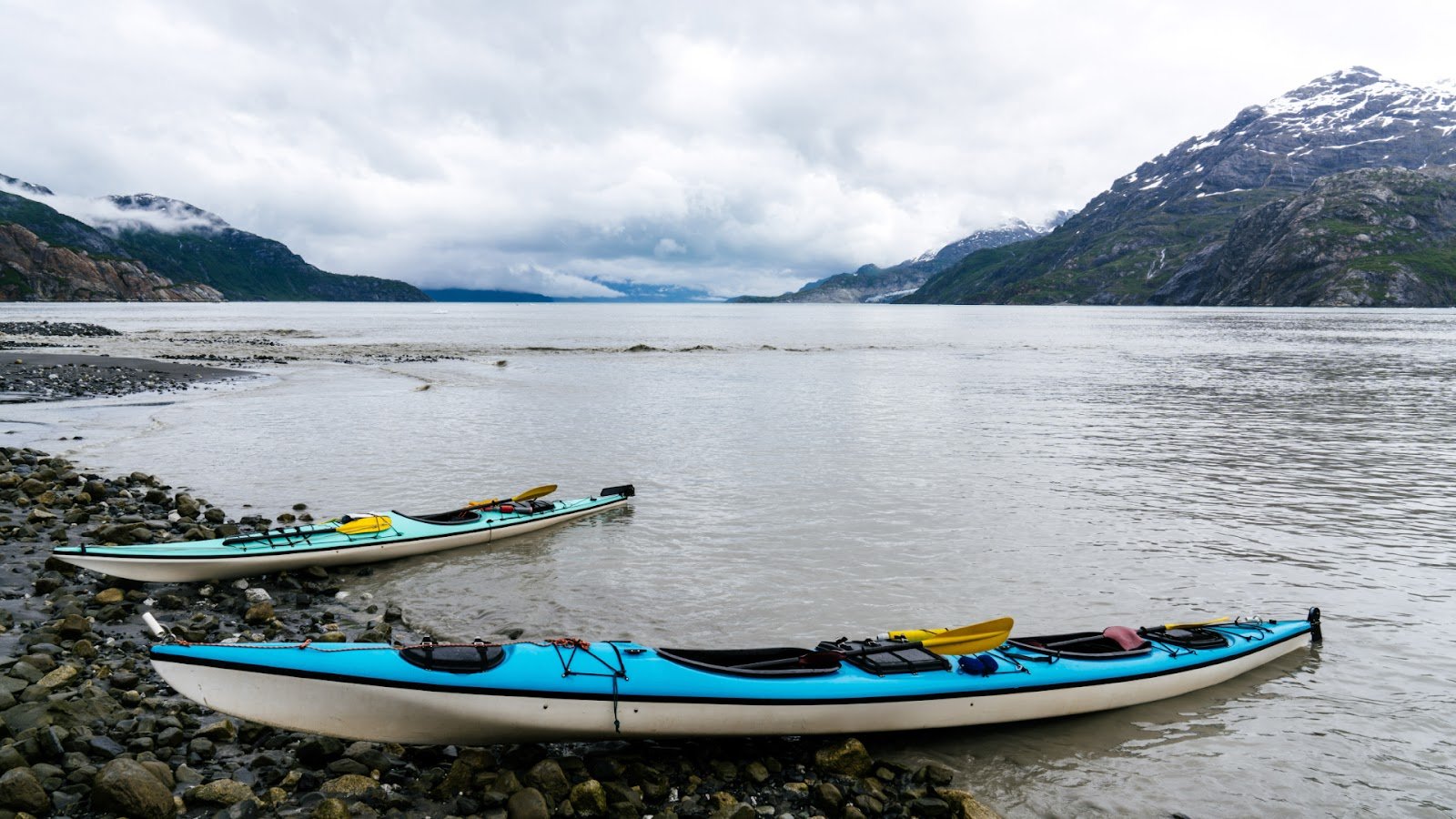 Kayaks in Glacier Bay