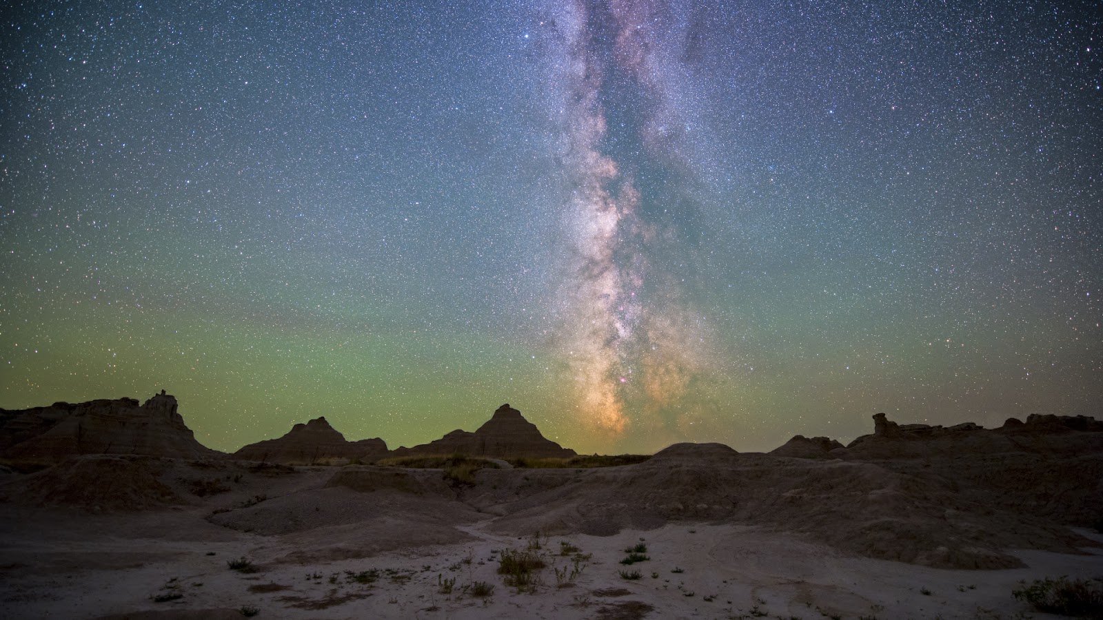 Stars over Badlands National Park