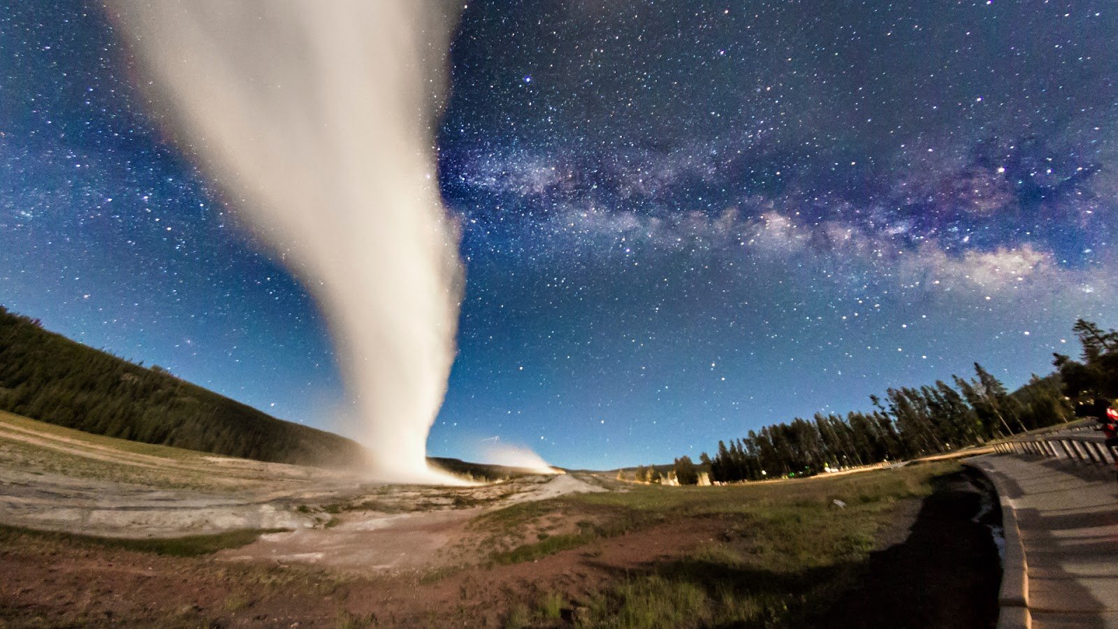 Stars over Yellowstone National Park