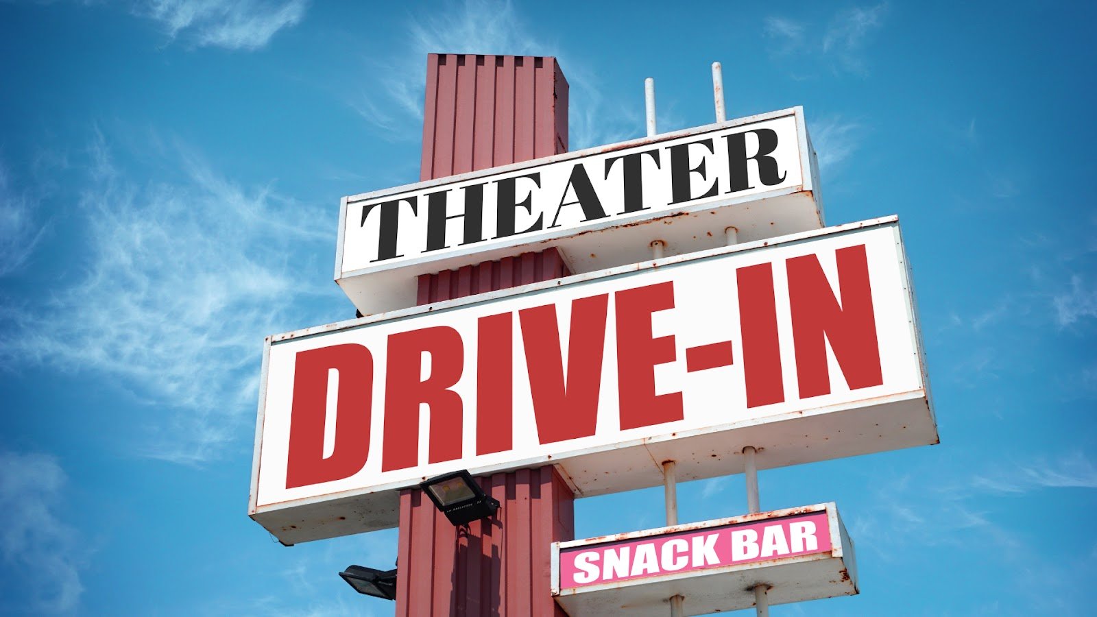 A drive-in sign